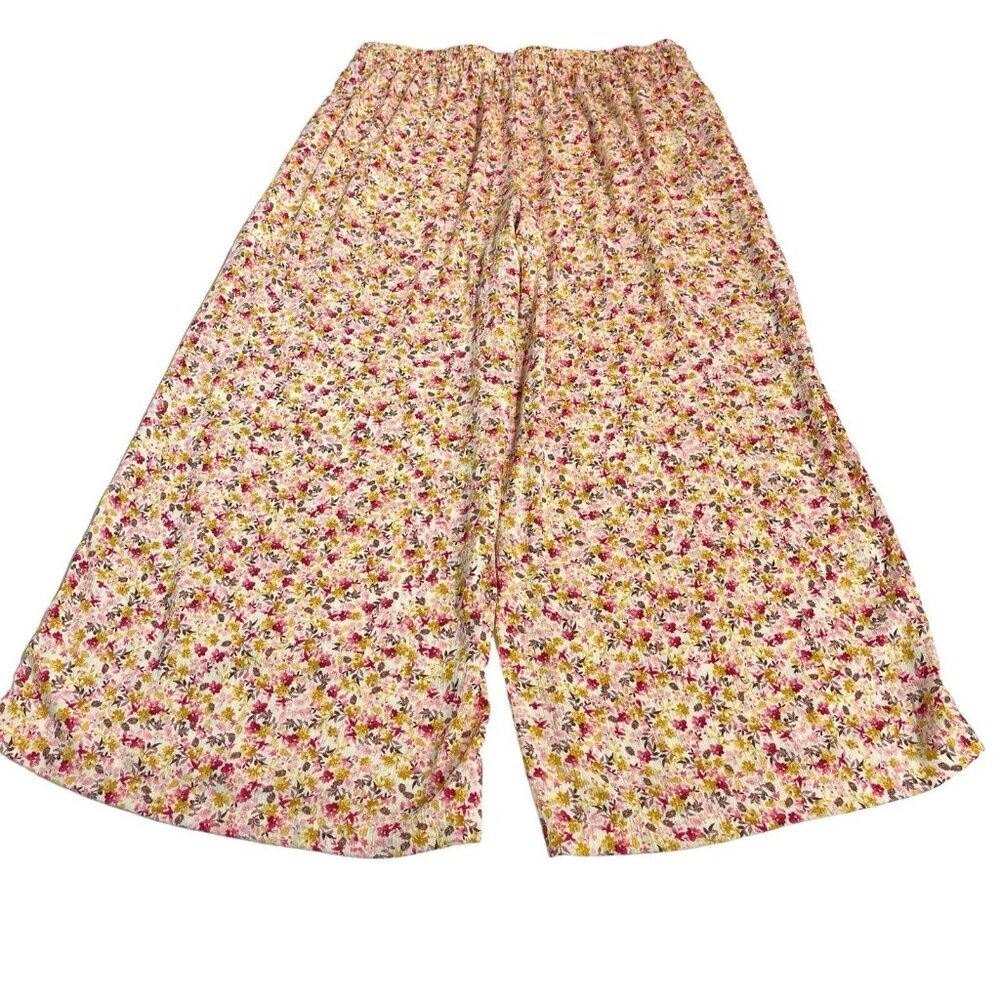 Torrid Floral Wide Leg Pants - Pink and Yellow